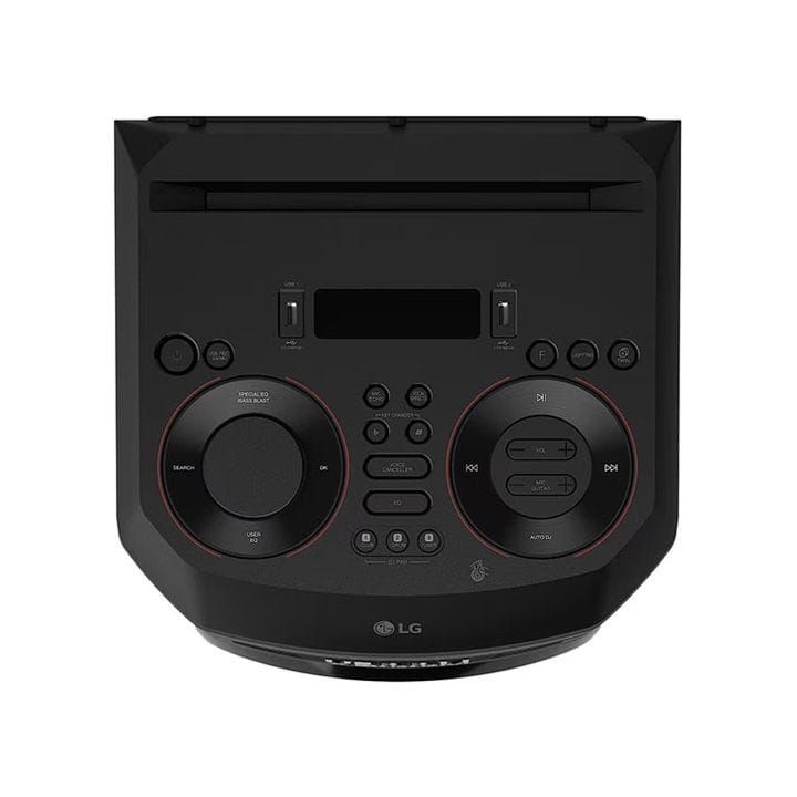 LG XBOOM Party Tower Speaker With Dual Bass Blast, Powerful Sound, Karaoke Function, Party Lighting - Black - RNC7