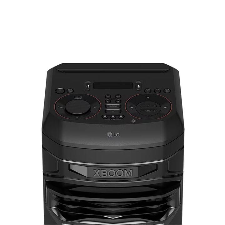LG XBOOM Party Tower Speaker With Dual Bass Blast, Powerful Sound, Karaoke Function, Party Lighting - Black - RNC7