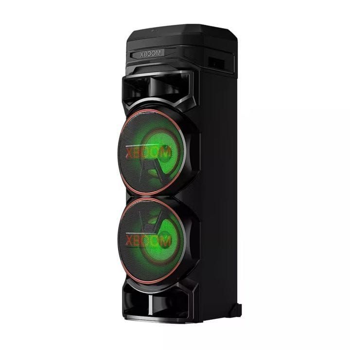 LG XBOOM Party Tower Speaker With Dual Bass Blast, Multi Color Lighting, Karaoke Feature, Powerful Sound - Black - RNC9