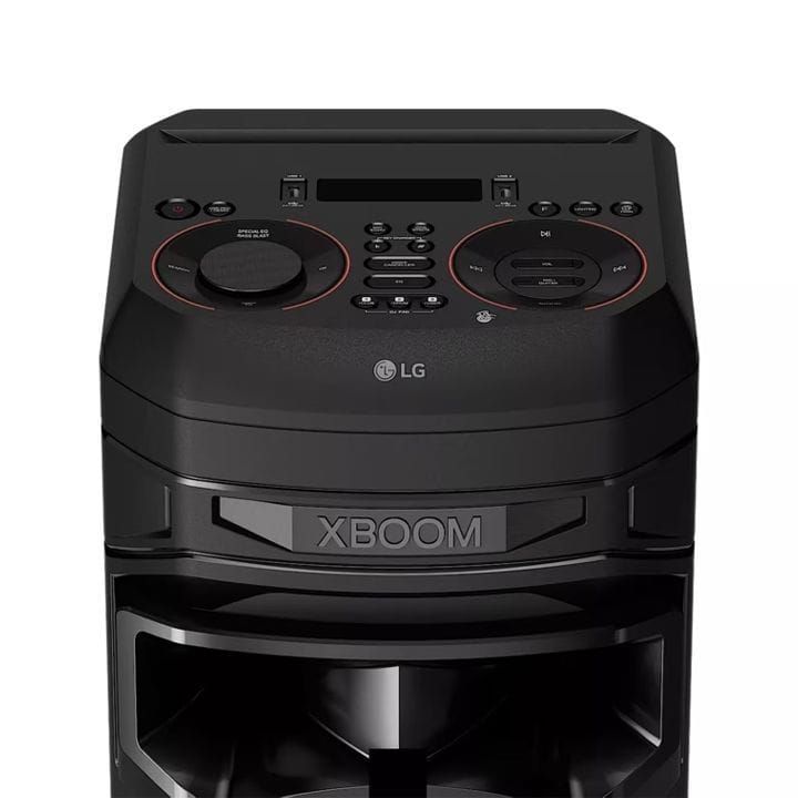 LG XBOOM Party Tower Speaker With Dual Bass Blast, Multi Color Lighting, Karaoke Feature, Powerful Sound - Black - RNC9