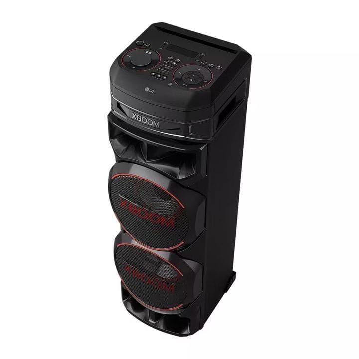 LG XBOOM Party Tower Speaker With Dual Bass Blast, Multi Color Lighting, Karaoke Feature, Powerful Sound - Black - RNC9