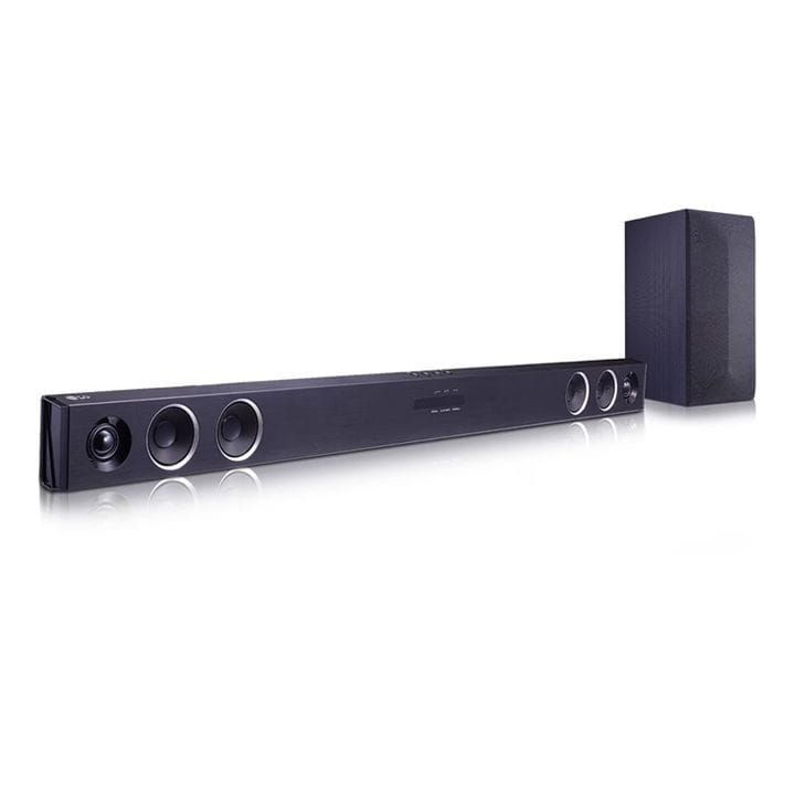 LG Soundbar 300W, 2.1 Channel With Wireless Subwoofer, Dolby Digital Soundbar, Bluetooth, Optical Input, 3.5mm AUX Input, USB - Black - SQC2