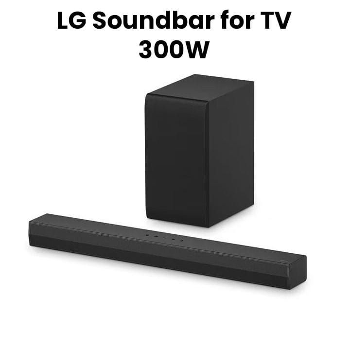 LG 2.1 Channel Soundbar 300W, WOW Interface, AI Sound Pro, Dolby Digital - Black - S40T