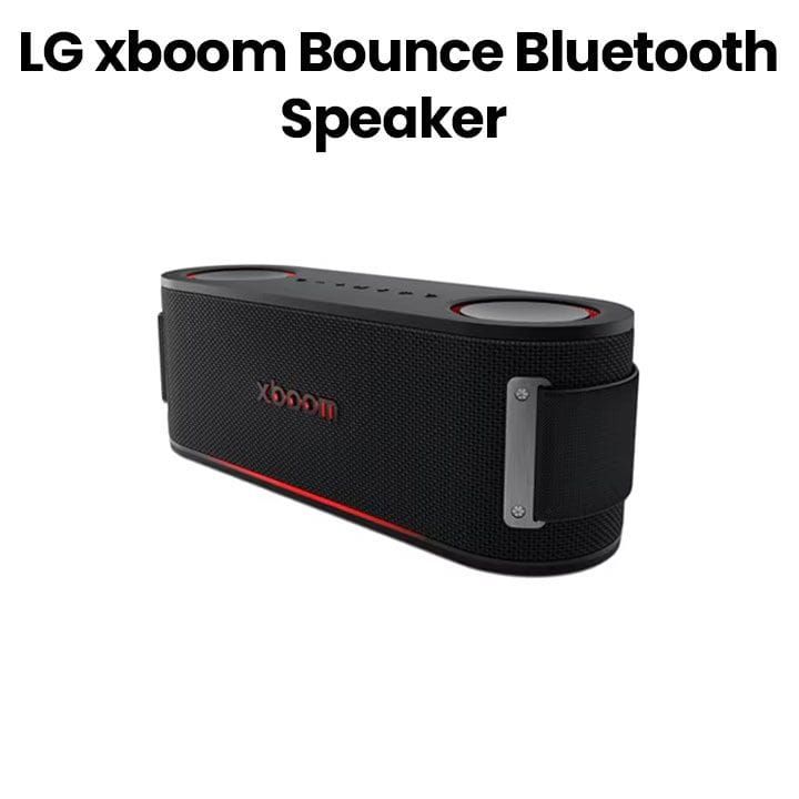 LG XBOOM Bounce Bluetooth Speaker, Signature Sound By Will.I.Am, Dual Passive Radiators, IP67 Dust And Water Resistant, 30Hours Playback - Black | Open Piece - C Grade