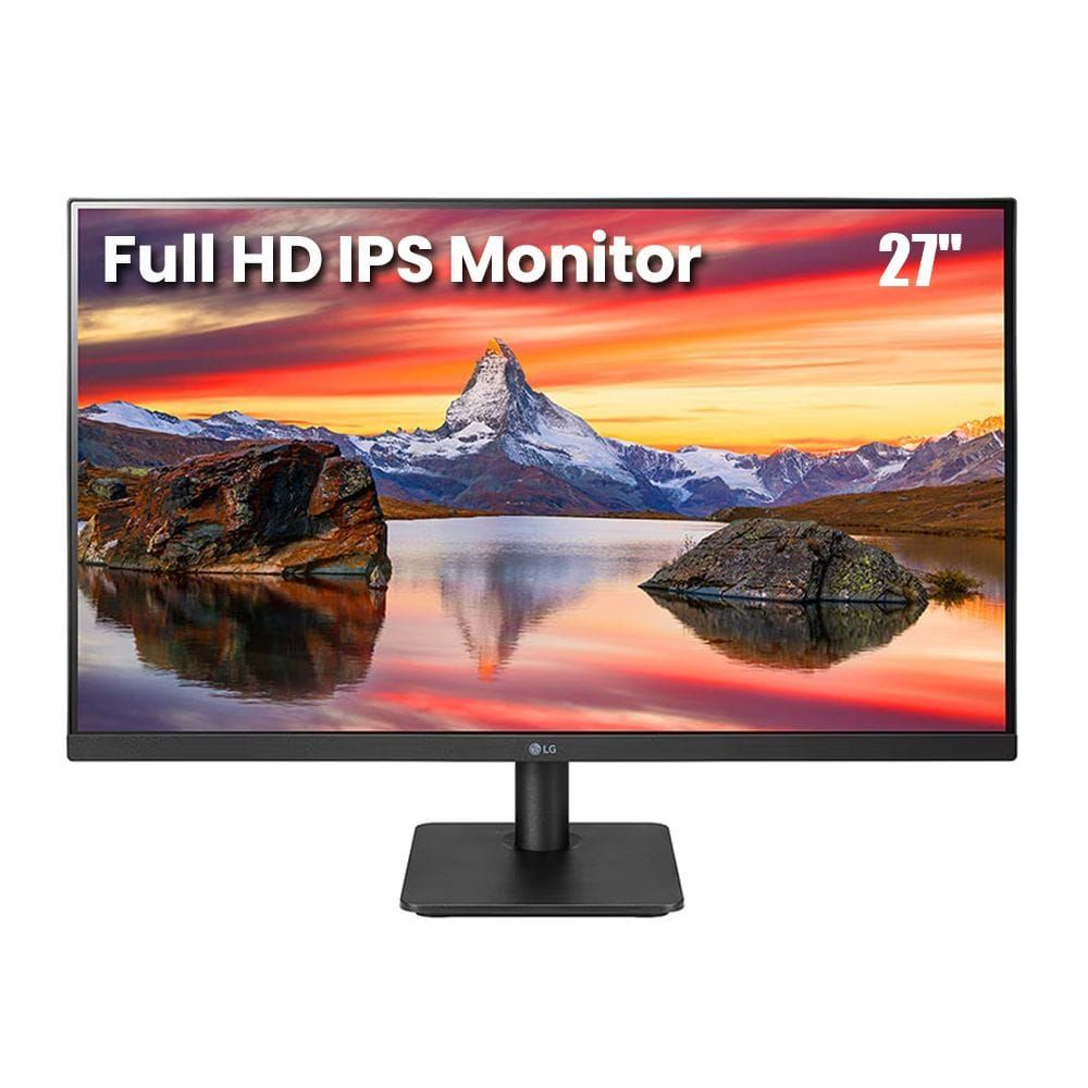LG 27-Inch Full HD IPS Monitor, 75Hz Refresh Rate, AMD FreeSync, Reader Mode & Flicker Safe Display | Black - 27MP400-B