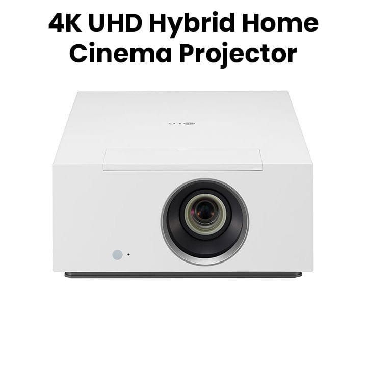 LG CineBeam 4K UHD Hybrid Home Cinema Projector, 8.3M Pixels, DCI-P3 94% Wide Colour Gamut, webOS - White - HU710PW