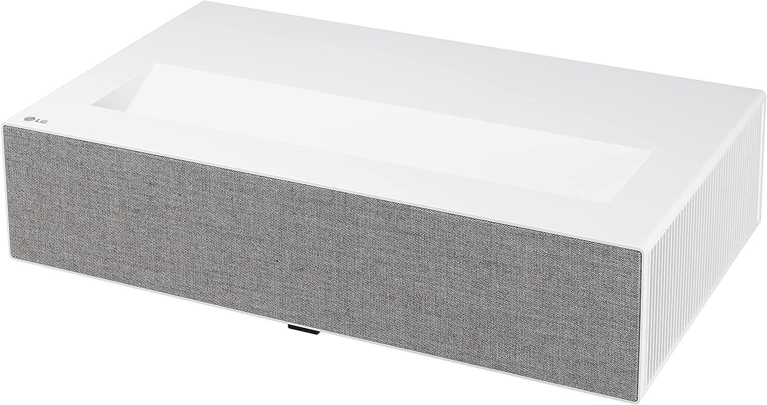 LG CineBeam 4K UHD Laser UST Smart Home Cinema Projector, webOS, Brightness Optimizer 2, 8.3 Mega Pixel - White - HU715QW