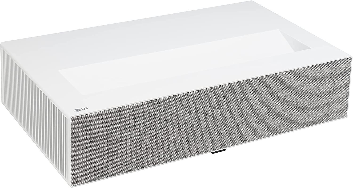 LG CineBeam 4K UHD Laser UST Smart Home Cinema Projector, webOS, Brightness Optimizer 2, 8.3 Mega Pixel - White - HU715QW