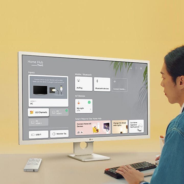 إل جي شاشة ذكية ٣١.٥ بوصة ٢٠٢٣ بدقة كاملة HD IPS | 32SR50F-W