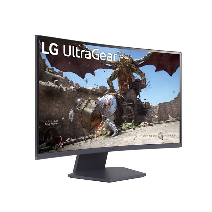 LG 27 UltraGear 1000R curved gaming monitor, QHD, 1ms (GtG, 180Hz, 2024) | 27GS60QC-B (Display Unit)
