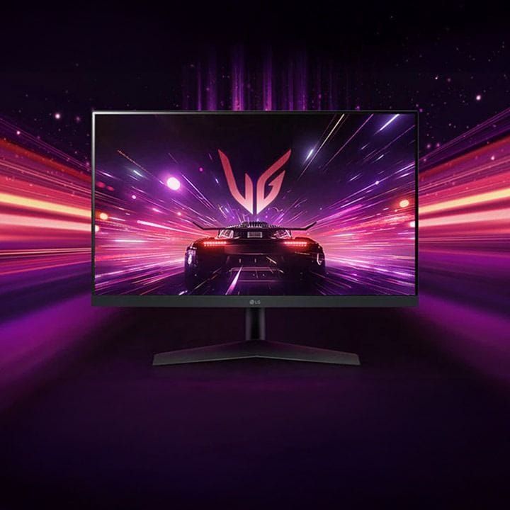 LG UltraGear™ Full HD 180Hz Gaming Monitor 24 Inch, 180Hz, AMD FreeSync, HDMI, DisplayPort, 3-Side Virtually Borderless Design - Black - 24GS50F-B | Open Piece - B Grade