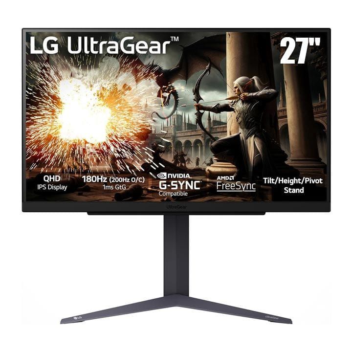 LG 27" QHD Gaming Monitor - Black | 27GS75Q-B | Open Piece - B Grade