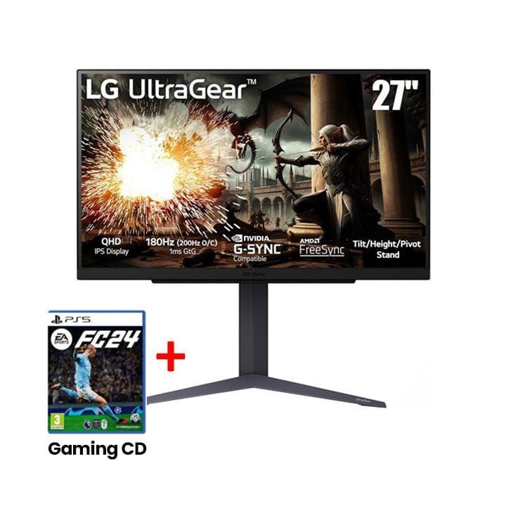 LG 27" QHD Gaming Monitor - Black | 27GS75Q-B | Open Piece - B Grade