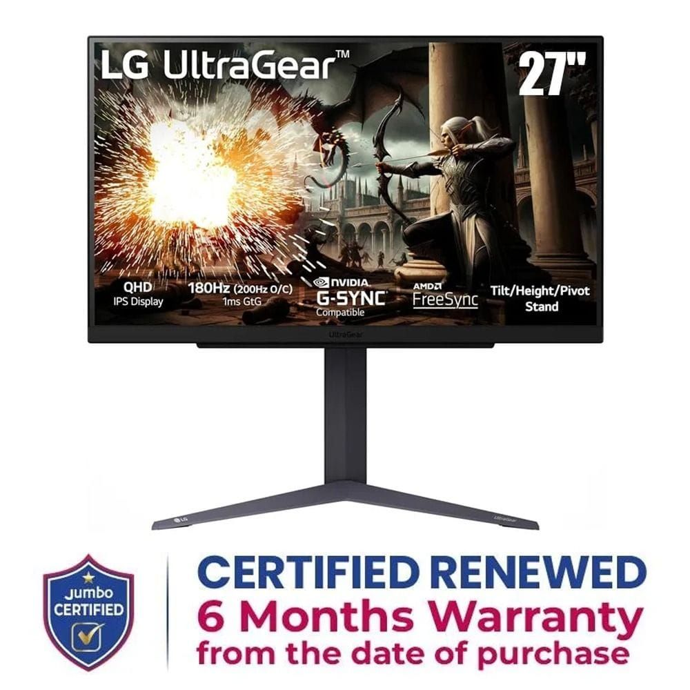 LG 27" QHD Gaming Monitor - Black | 27GS75Q-B | Open Piece - B Grade