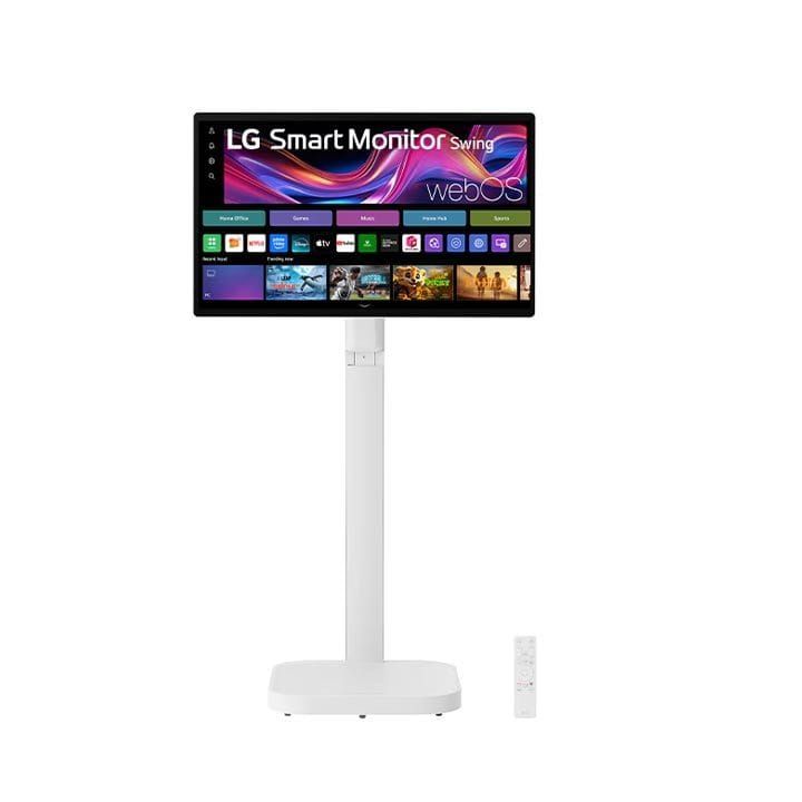 LG 31.5Inch 4K UHD IPS Smart Monitor Swing With Touchscreen, A Unique Movable Stand And WebOS System With A Hidden Adapter - White - 32U889SA-W.AUS (Open Piece/Display Unit)
