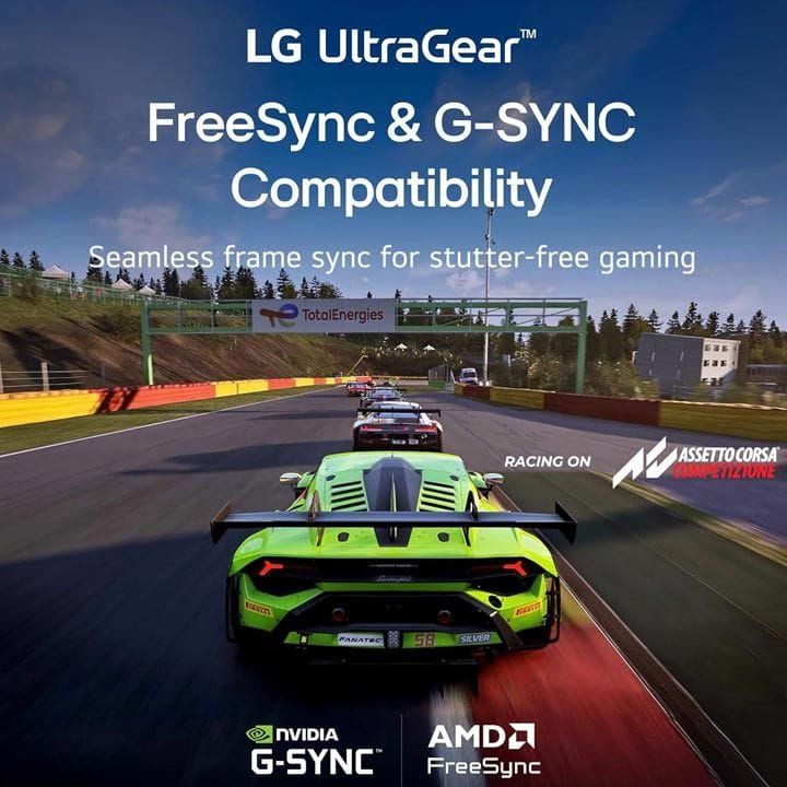 LG UltraGear™ Full HD IPS Gaming Monitor 24 Inch, 144Hz, 1ms MBR, NVIDIA G-SYNC Compatible, AMD FreeSync, sRGB 99% (Typ.), Anti-Glare - Black - 24G411A | Open Piece - A Grade