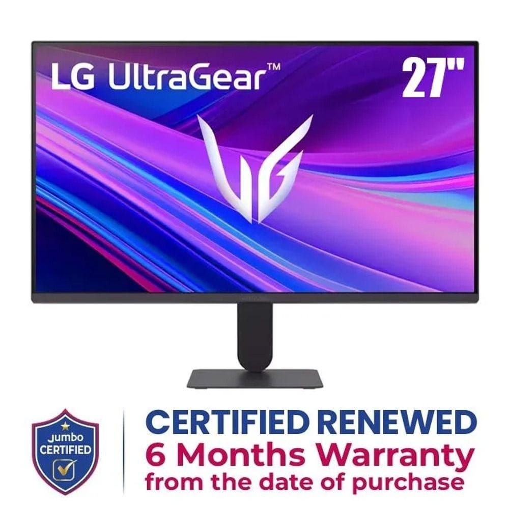 LG UltraGear™ Full HD IPS Gaming Monitor 27 Inch, 144Hz, 1ms MBR, NVIDIA G-Sync Compatible, AMD FreeSync, HDR10, sRGB 99% (Typ.) - Black - 27G411A | Open Piece - B Grade