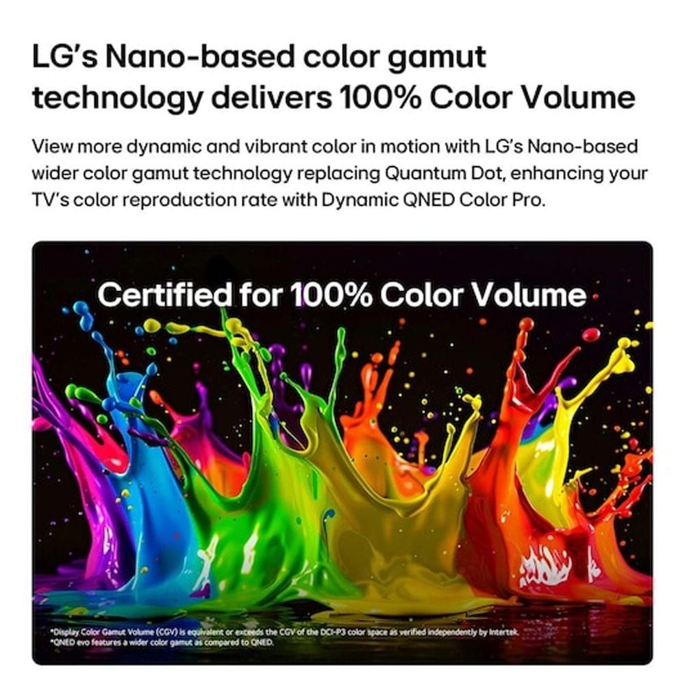 LG 55 Inch QNED evo AI Mini LED 4K Smart TV - Dynamic QNED Color Pro, Alpha 8 AI Processor Gen3, 144Hz FreeSync/VRR, WebOS | 55QNED84B6T.AMRG
