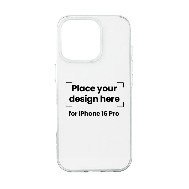 Iphone 16 Pro Transparent Case with Your Design – Personalized Printing