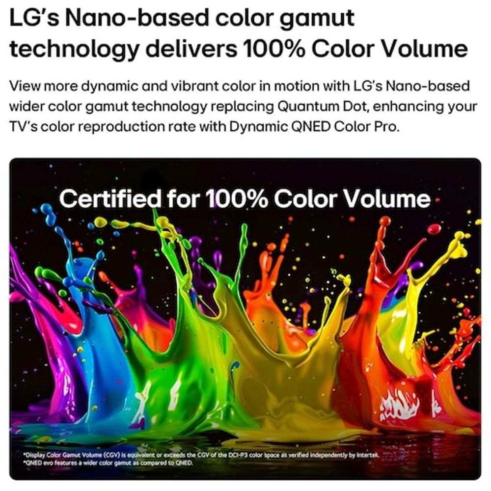 LG 65 Inch evo AI QNED Mini LED 4K Smart TV - Dynamic QNED Color Pro, Alpha 8 AI Processor Gen3, 144Hz FreeSync/VRR | 65QNED84B6T.AMRG