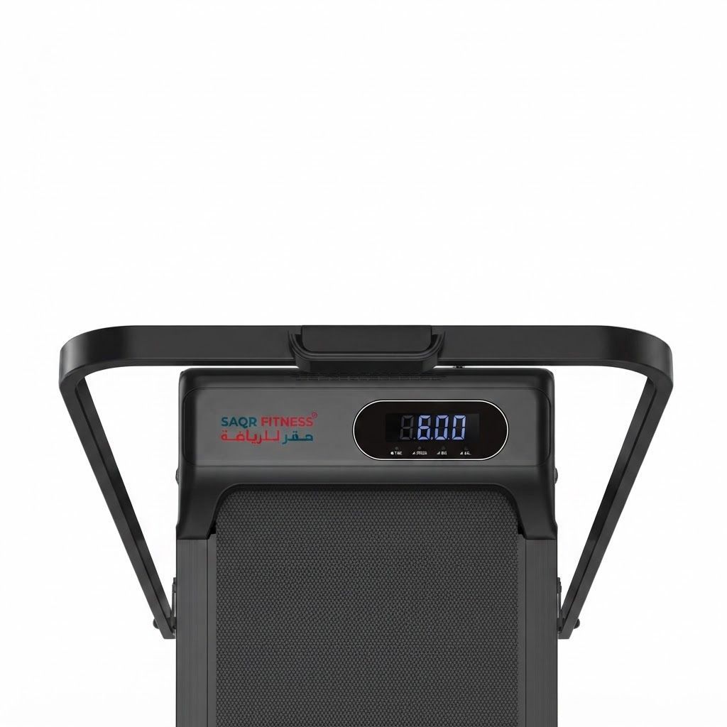 Fitness Walking Pad Treadmill with Handlebar, 1-10km/h Speed, LED Display, Compact Design, 90kg Capacity | Black