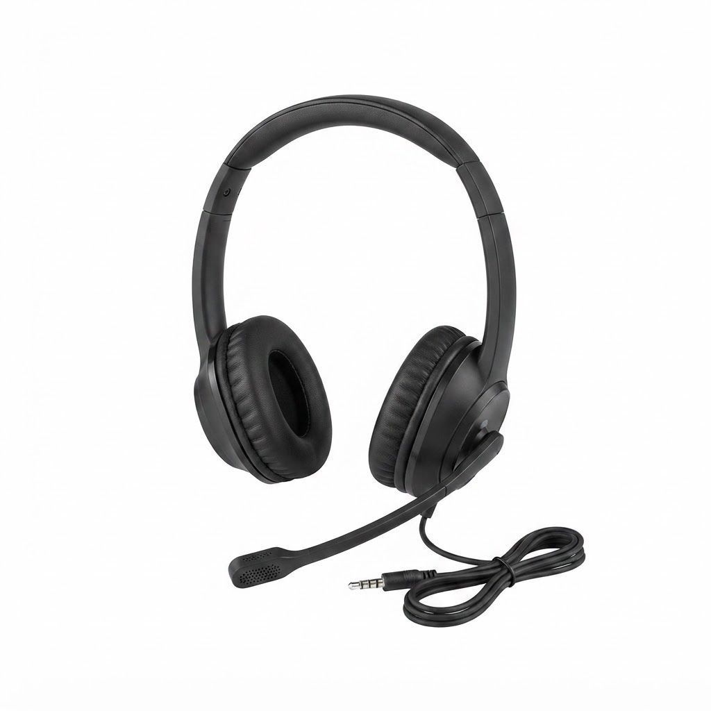Logitech H390 Wired USB Headset with Noise-Cancelling Microphone - Stereo On-Ear Headphones |Black