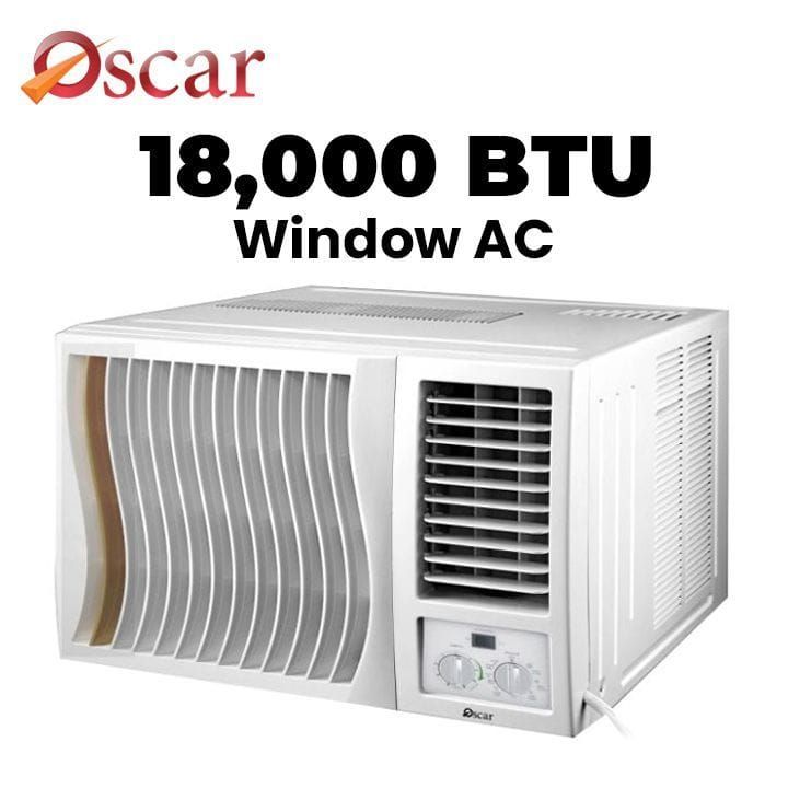 Oscar Window Air Conditioner 18,000 BTU, Rotary Compressor, Energy Efficient Performance - White - OWC18TCR410N