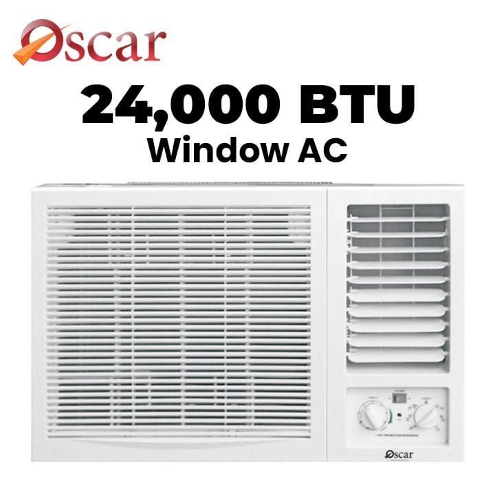 Oscar Window Air Conditioner 24000 BTU, Rotary Enjoy Powerful Cooling Performance, Reliable Operation For Large Spaces - White - OWC24SHR410