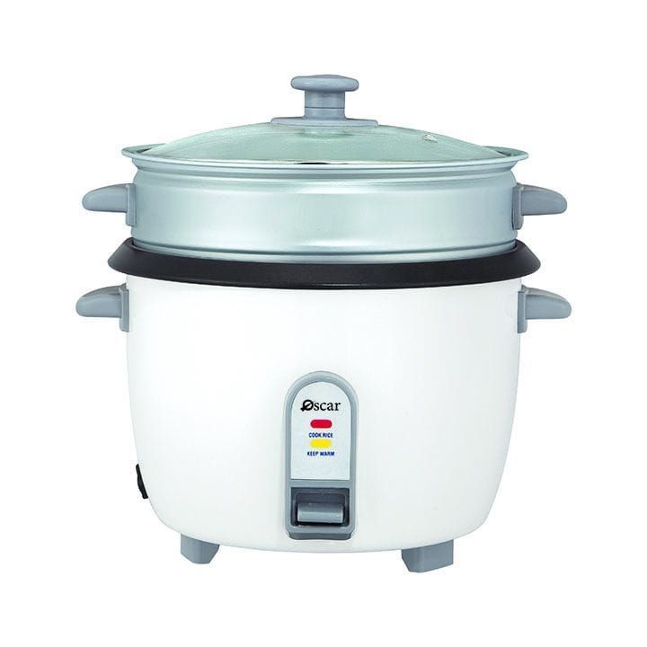 Oscar Rice Cooker 0.6L, Compact Design, Reliable Performance - White - ORC-0604