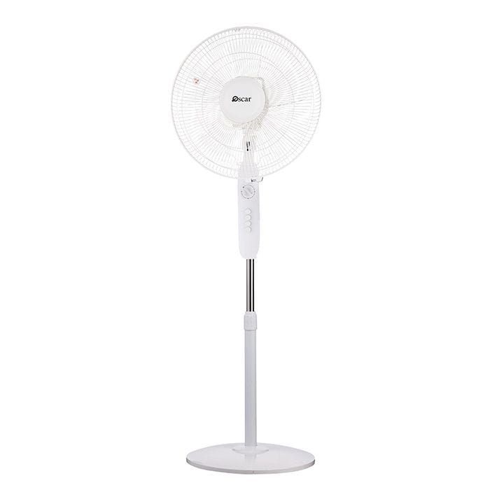 Oscar Pedestal Fan, Oscillating Function, Reliable Performance - White - OSF-1640