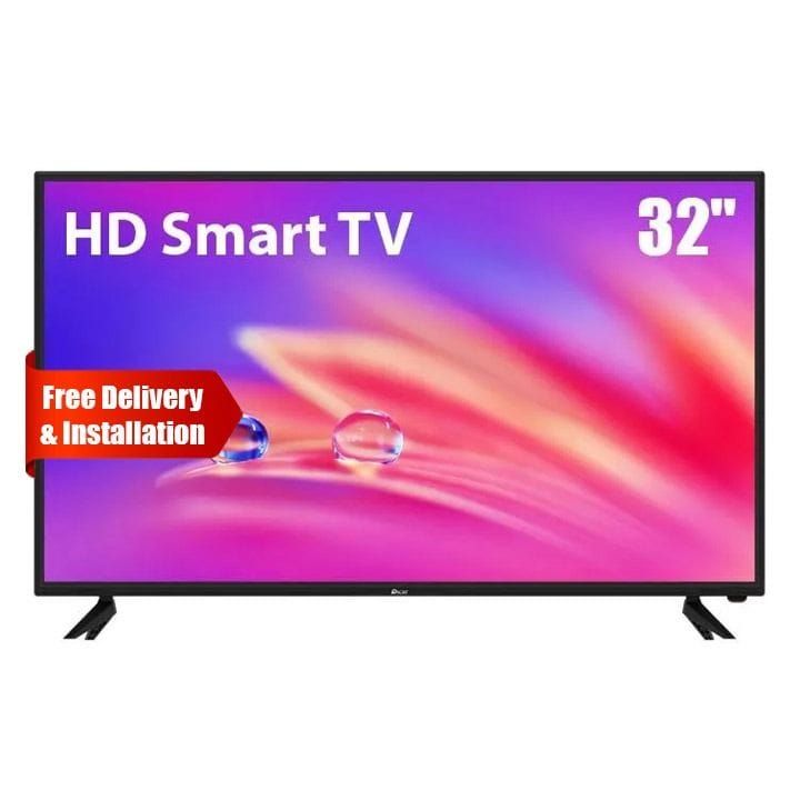 Oscar HD Smart Android TV 32 Inch, Tempered Glass Screen, Smart Android TV, Included Remote Control, Multiple Connectivity Options - Black - OS32SATVG