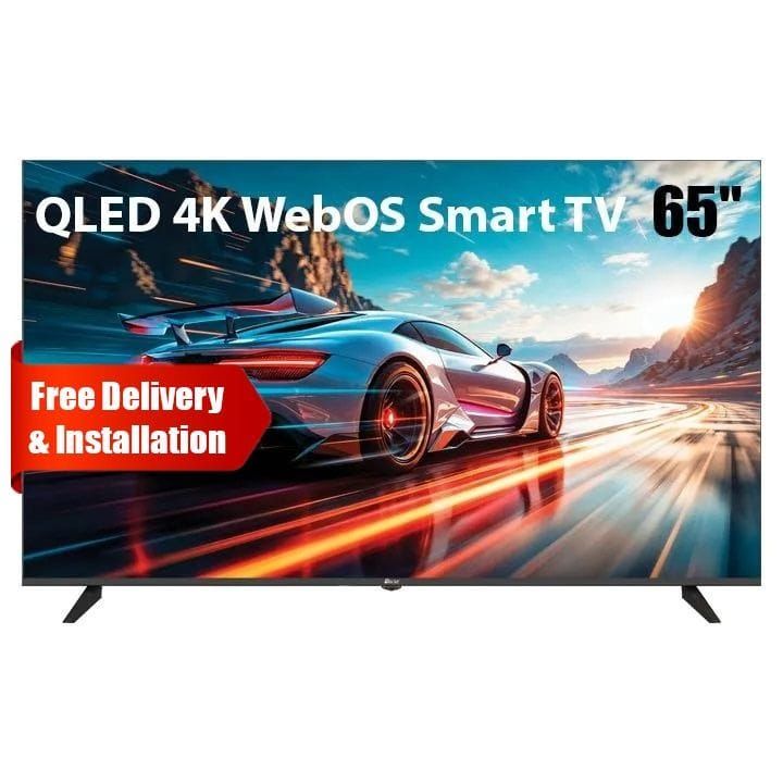 Oscar Frameless QLED 4K Ultra HD Smart TV 65 Inch, 4K UHD Resolution, Frameless Design, WebOS Smart TV, Magic Remote Control - Black - OS65QLEDW