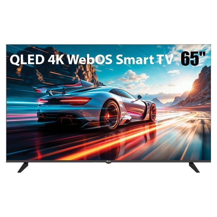 Oscar Frameless QLED 4K Ultra HD Smart TV 65 Inch, 4K UHD Resolution, Frameless Design, WebOS Smart TV, Magic Remote Control - Black - OS65QLEDW