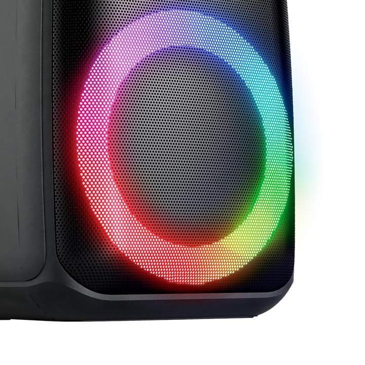 مكبر صوت محمول أوسكار ٥٠ واط بإضاءة RGB وميكروفون لاسلكي