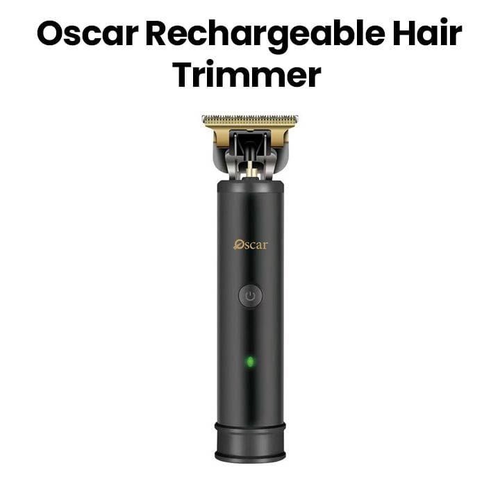Oscar Rechargeable Hair Trimmer, Stainless Steel Blades, Long-Lasting Battery, Ergonomic Design For Effortless Trimming - Black - OHT2304SS