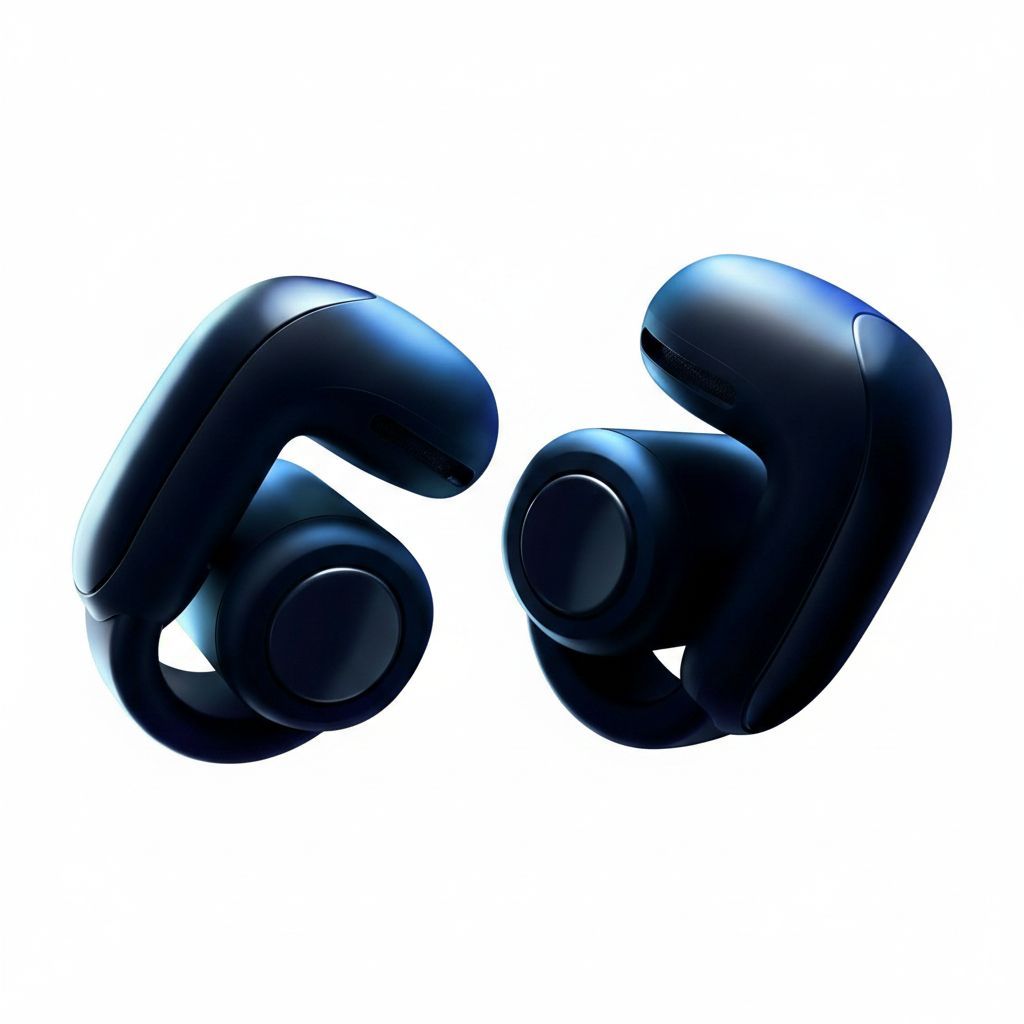 Bose Ultra Open Earbuds, OpenAudio Technology, Open-Ear Wireless Bluetooth Earbuds, Immersive Audio, Comfortable Fit - Blue