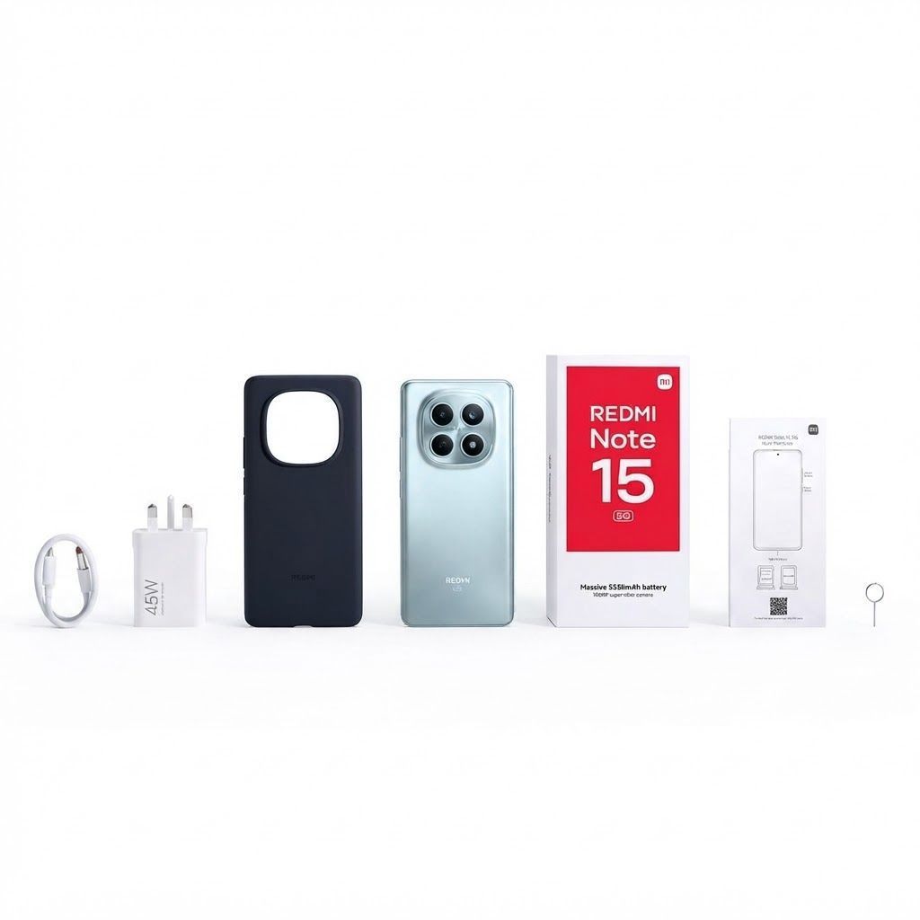 Xiaomi Redmi Note 15 5G Smartphone, 8GB RAM, 256GB Storage, 108MP Camera, 6.77" AMOLED Display, 5520mAh Battery | Mist Purple
