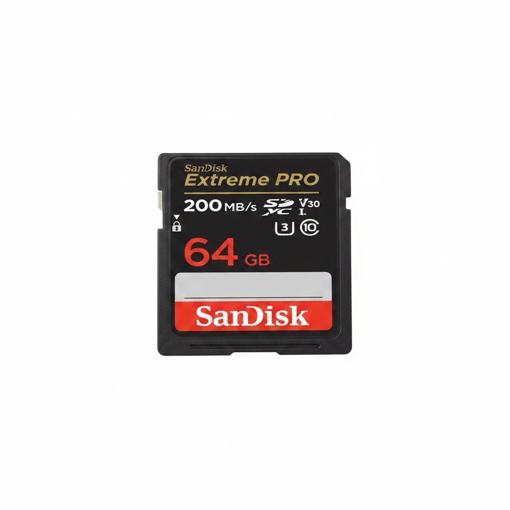 سانديسك إكستريم برو SDXC سعة 64 جيجابايت لتصوير فيديو 4K، UHS-I، فئة 10، U3، V30، أسود