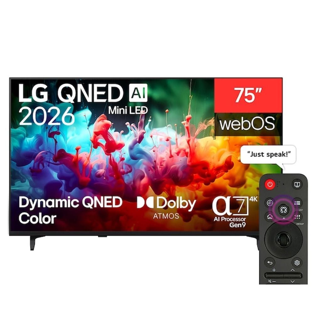 LG 75 Inch AI QNED Mini LED 4K Smart TV - Dynamic QNED Color, Alpha 7 AI Processor Gen9, 60Hz VRR, WebOS | 75QNED72B6T.AMRG