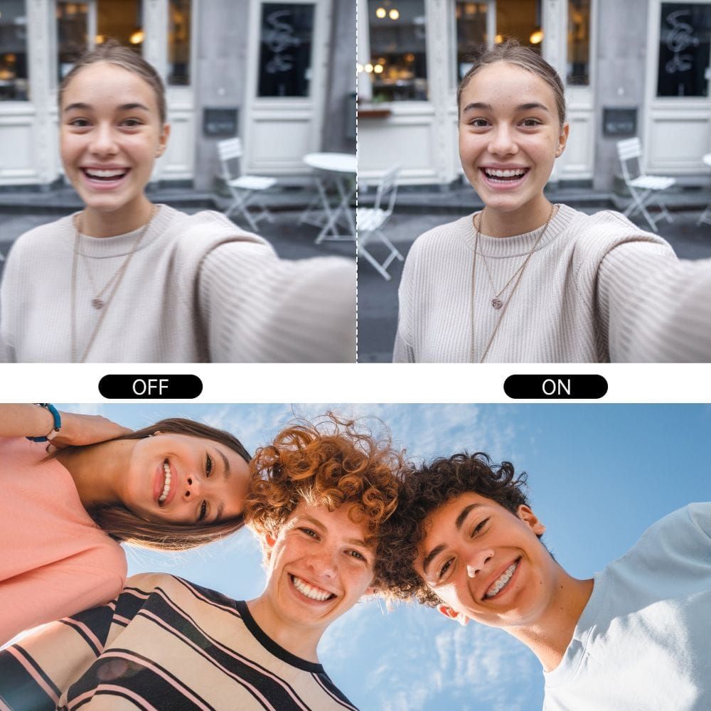 SJCAM ZV200 Digital Camera with 64MP Photos, 5K Video Recording, 18X Digital Zoom, 3.0-Inch Flip Screen & Wi-Fi Connectivity | White - 6972476163425