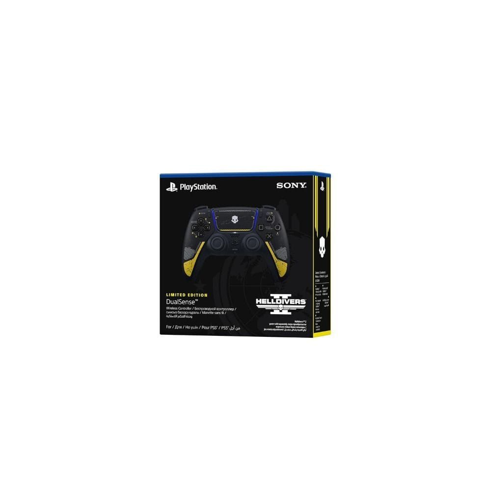 Sony PS5 DualSense Wireless Controller - Helldivers 2 Limited Edition, Weathered Black with Yellow