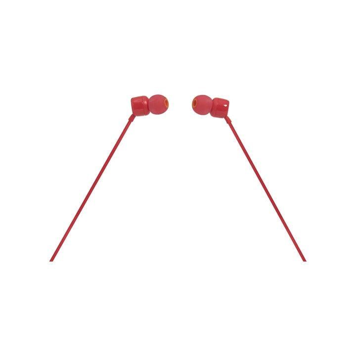 JBL T110 Earphone Lightweight Design With Powerful Pure Bass Sound, Comfortable Fit, And Durable Cable For Everyday Music And Calls - Red - T110