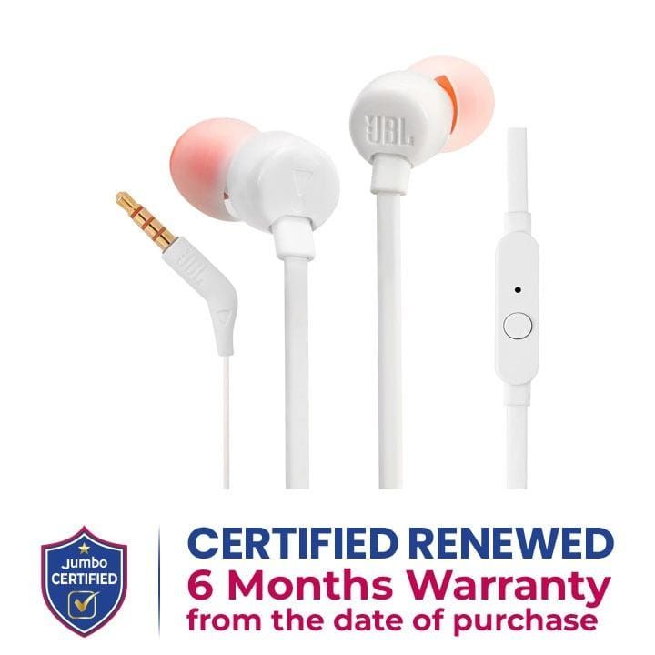 JBL T110 Ear Phone - White (Open Piece - B Grade)