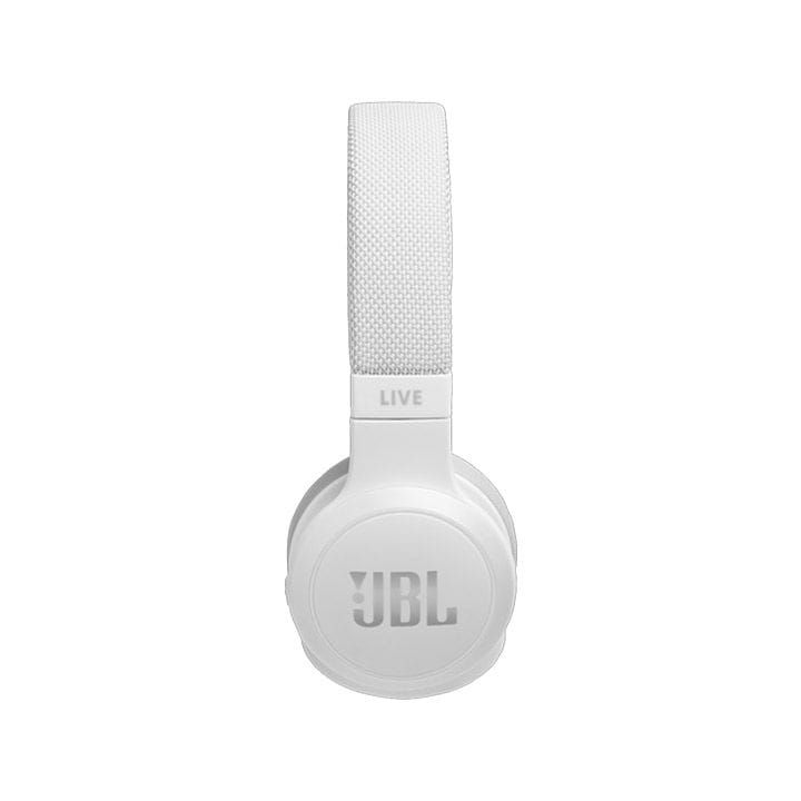 JBL Live 400BT On-Ear Wireless Headphones, 10H Of Playtime, 40mm Drivers, Voice Prompt Support - White - LIVE400BT
