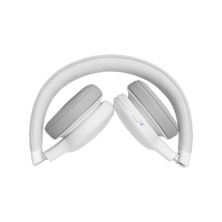 JBL Live 400BT On-Ear Wireless Headphones, 10H Of Playtime, 40mm Drivers, Voice Prompt Support - White - LIVE400BT