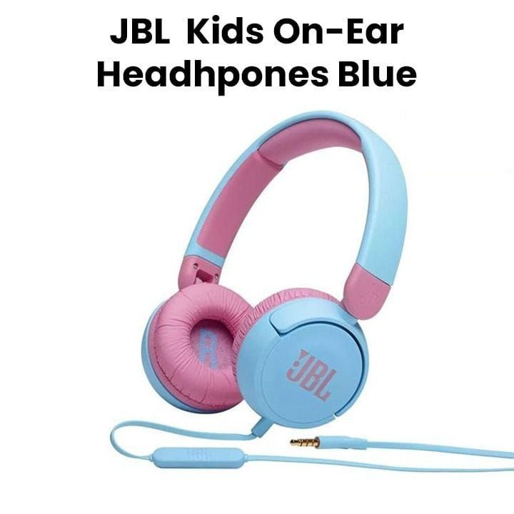 JBL Junior 310BT Wireless on-Ear Kids Headphones Safe Sound, Fit for Kids, Parental Control with Customizable Volume - Blue - JR310