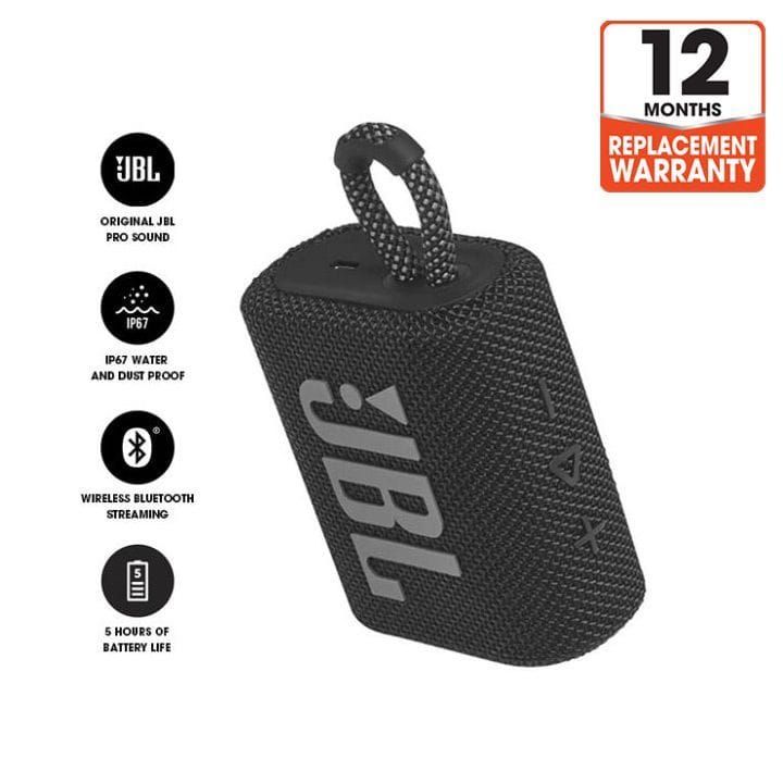 JBL GO 3 Bluetooth Portable Speaker - Black