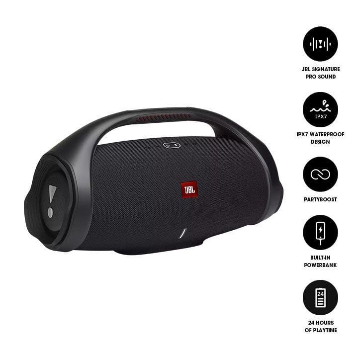 JBL Boombox 2 Portable Bluetooth Speaker, IPX7 Waterproof, 24 Hours Of Playtime, Powerbank - Black - JBLBOOMBOX2