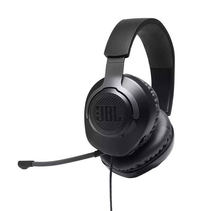 JBL Quantum 100 Wired Headset Over-Ear Gaming with a Detachable Mic, Lightweight Over-Ear Design, Multi-Platform Compatibility - Black - QUANTUM100