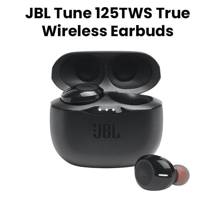 JBL Tune 125TWS True Wireless Earbuds, 32H Battery, Fast Pair, Comfortable, Wireless Calls, Native Voice Assistant With Mic - Black - TUNE125